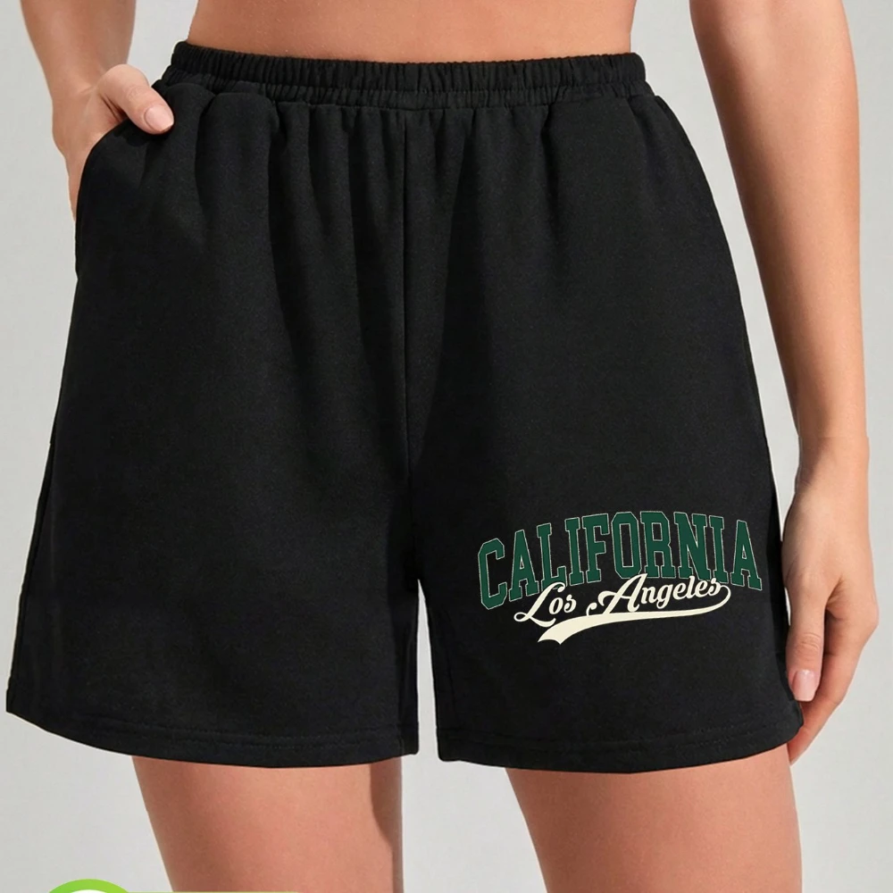 Women'S Shorts for Spring and Summer Featuring Letters and California Print Ribbon Made of Pure Perfect for Casual Everyday Wear
Women'S Shorts for Spring and Summer Featuring Letters and California Print Ribbon Made of Pure Perfect for Casual Everyday Wear