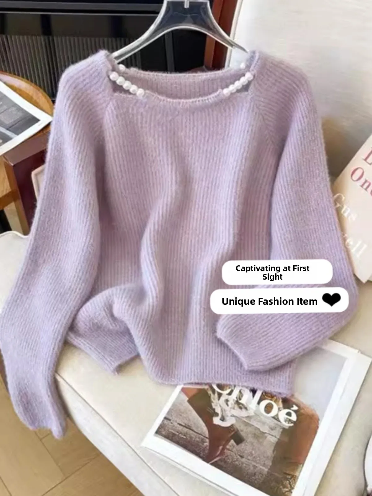 Delicate Light Purple Women's Knitwear Embroidered Hollow Shoulder Sleeve Loose Fit round Neck Long Sleeve Top Spring 2026
Delicate Light Purple Women's Knitwear Embroidered Hollow Shoulder Sleeve Loose Fit round Neck Long Sleeve Top Spring 2026