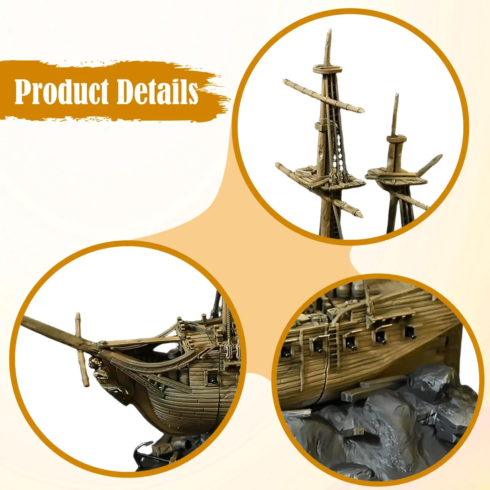 Sunken Ship Aquarium Decoration Hand Painted Resin Ornament Fish Tank Accessories for Sea Water Aquariums
Sunken Ship Aquarium Decoration Hand Painted Resin Ornament Fish Tank Accessories for Sea Water Aquariums