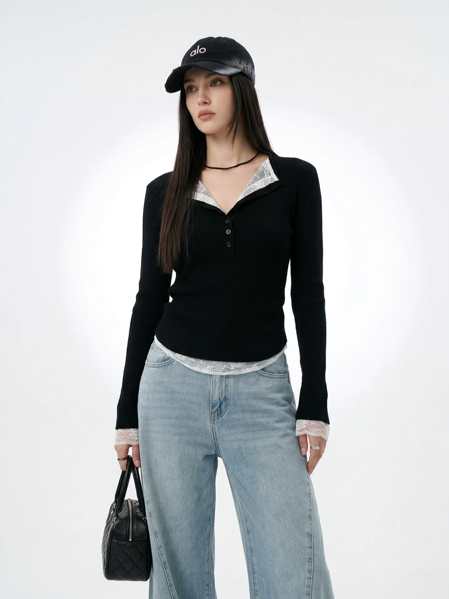 Bla Lace Splice Knitted Sweater Women's Loose Sle Cleanfit Long Sve round Ne Warmth Casual Daily Wear Faux Two-Piece
Bla Lace Splice Knitted Sweater Women's Loose Sle Cleanfit Long Sve round Ne Warmth Casual Daily Wear Faux Two-Piece