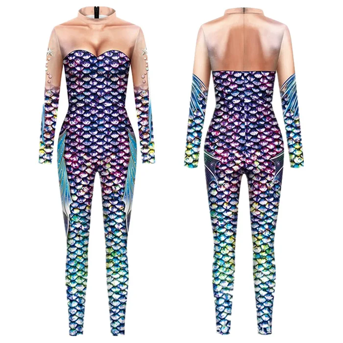 Adult Fish Scale Printing Jumpsuit Mermaid Cosplay Bodysuits Costume Halloween Party Role Play Carnival Digital Printing Outfit
Adult Fish Scale Printing Jumpsuit Mermaid Cosplay Bodysuits Costume Halloween Party Role Play Carnival Digital Printing Outfit