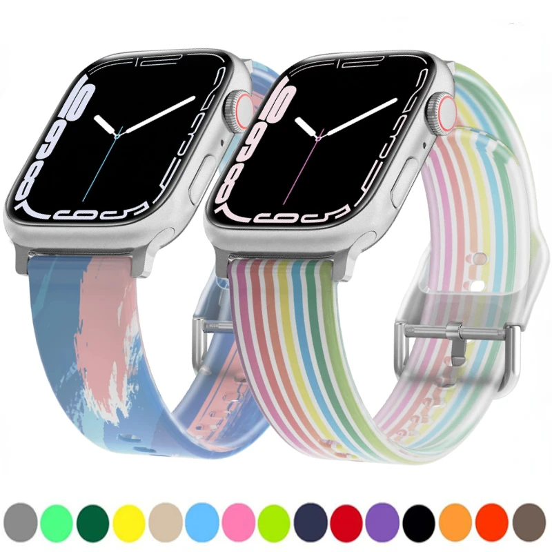 Color Silicone Strap For Apple Watch 9 8 7 45mm 41mm Ultra 2 49mm Replacement Wristband For iWatch 6 5 4 SE 44mm 42mm 40mm 38mm
Color Silicone Strap For Apple Watch 9 8 7 45mm 41mm Ultra 2 49mm Replacement Wristband For iWatch 6 5 4 SE 44mm 42mm 40mm 38mm