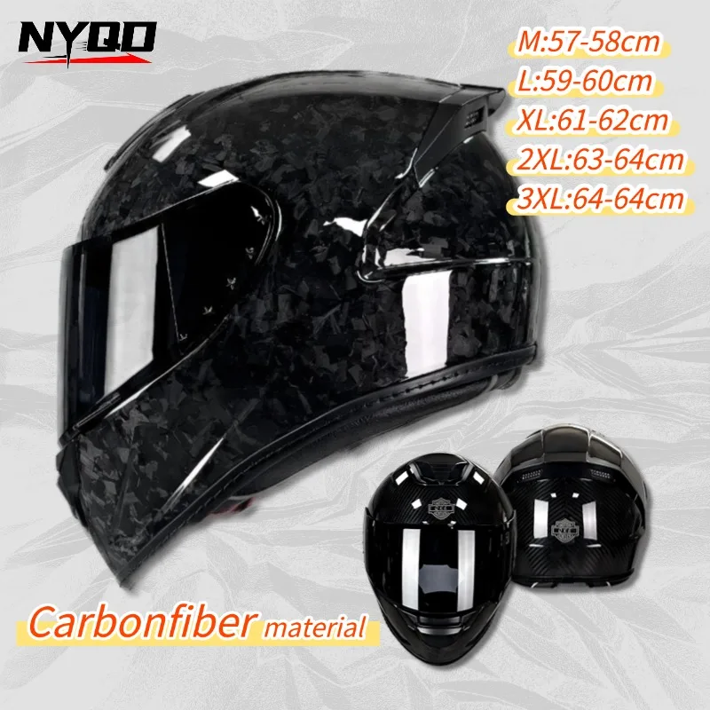 Lightweight Carbon Fiber Full Face Motorcycle Helmet Men's Personality Motocross Helmet Four Seasons Universal
Lightweight Carbon Fiber Full Face Motorcycle Helmet Men's Personality Motocross Helmet Four Seasons Universal