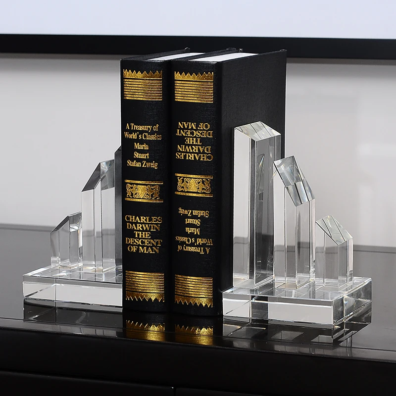 Modern Elegant Clear Stripe Crystal Bookends Set Of 2 For Home Tabletop Office Decoration
Modern Elegant Clear Stripe Crystal Bookends Set Of 2 For Home Tabletop Office Decoration