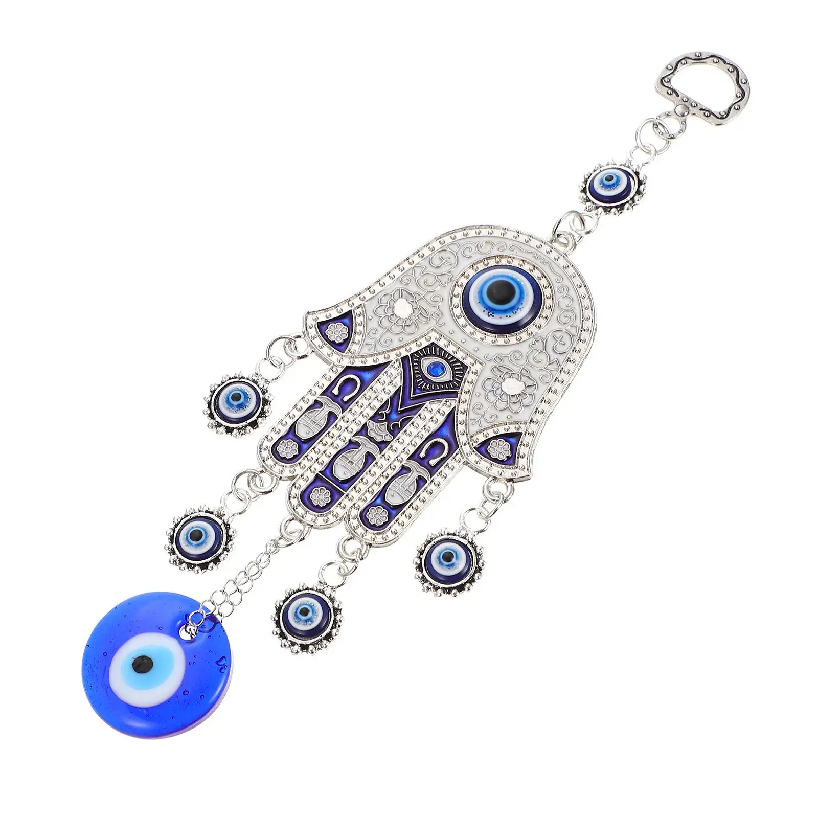 Hand Evil Eye Pendant Blue Glass Alloy Hanging Decor Keychain Wall Window Door Ornament Home Accessory Lightweight Charm
Hand Evil Eye Pendant Blue Glass Alloy Hanging Decor Keychain Wall Window Door Ornament Home Accessory Lightweight Charm