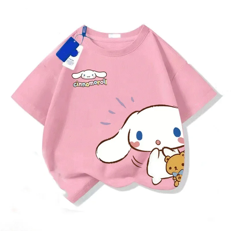 Футболка Sanriou Kuromi My Melody Cinnamoroll, хлопковая футболка с короткими рукавами Kawaii, милая одежда в стиле аниме для мальчиков и девочек, детская одежда, подарок
Футболка Sanriou Kuromi My Melody Cinnamoroll, хлопковая футболка с короткими рукавами Kawaii, милая одежда в стиле аниме для мальчиков и девочек, детская одежда, подарок