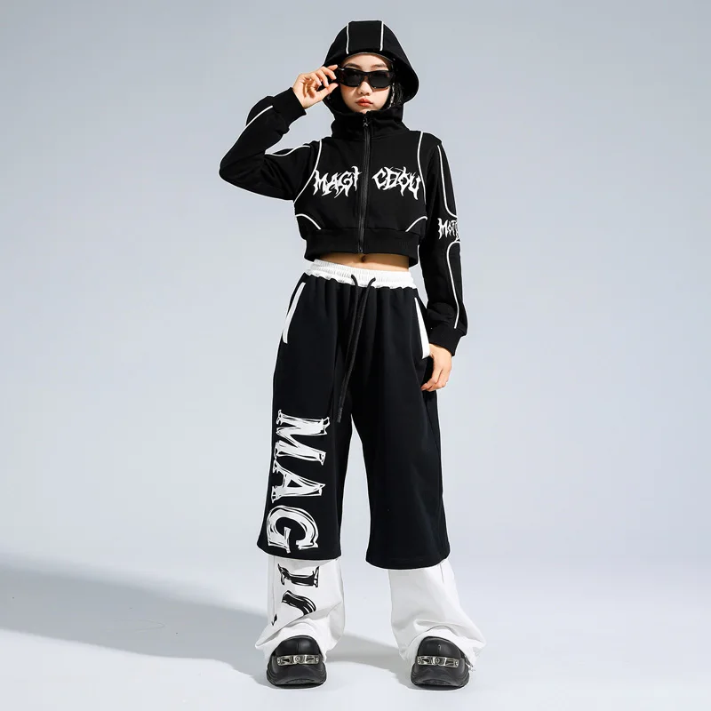 Girls Hip Hop Clothes Crop Hooded Tops Patchwork Letters Joggers Pants Kids Street Dance Clothing Girl Group Streetwear
Girls Hip Hop Clothes Crop Hooded Tops Patchwork Letters Joggers Pants Kids Street Dance Clothing Girl Group Streetwear