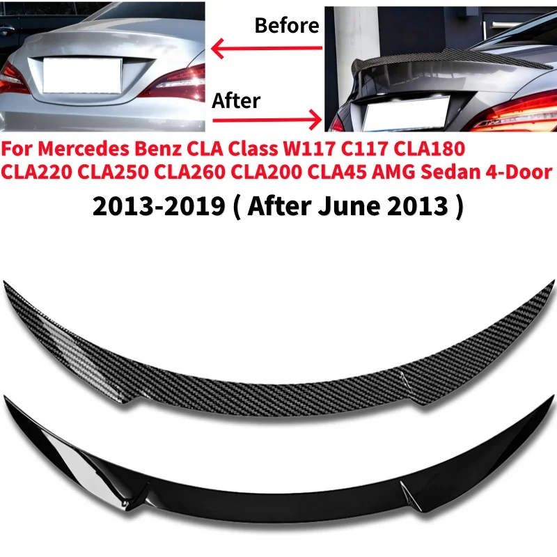 Задний спойлер на крышку багажника для Mercedes Benz W117 C117 CLA180 CLA220 CLA250 CLA260 CLA200 CLA45 AMG Sedan 2014-2019
Задний спойлер на крышку багажника для Mercedes Benz W117 C117 CLA180 CLA220 CLA250 CLA260 CLA200 CLA45 AMG Sedan 2014-2019