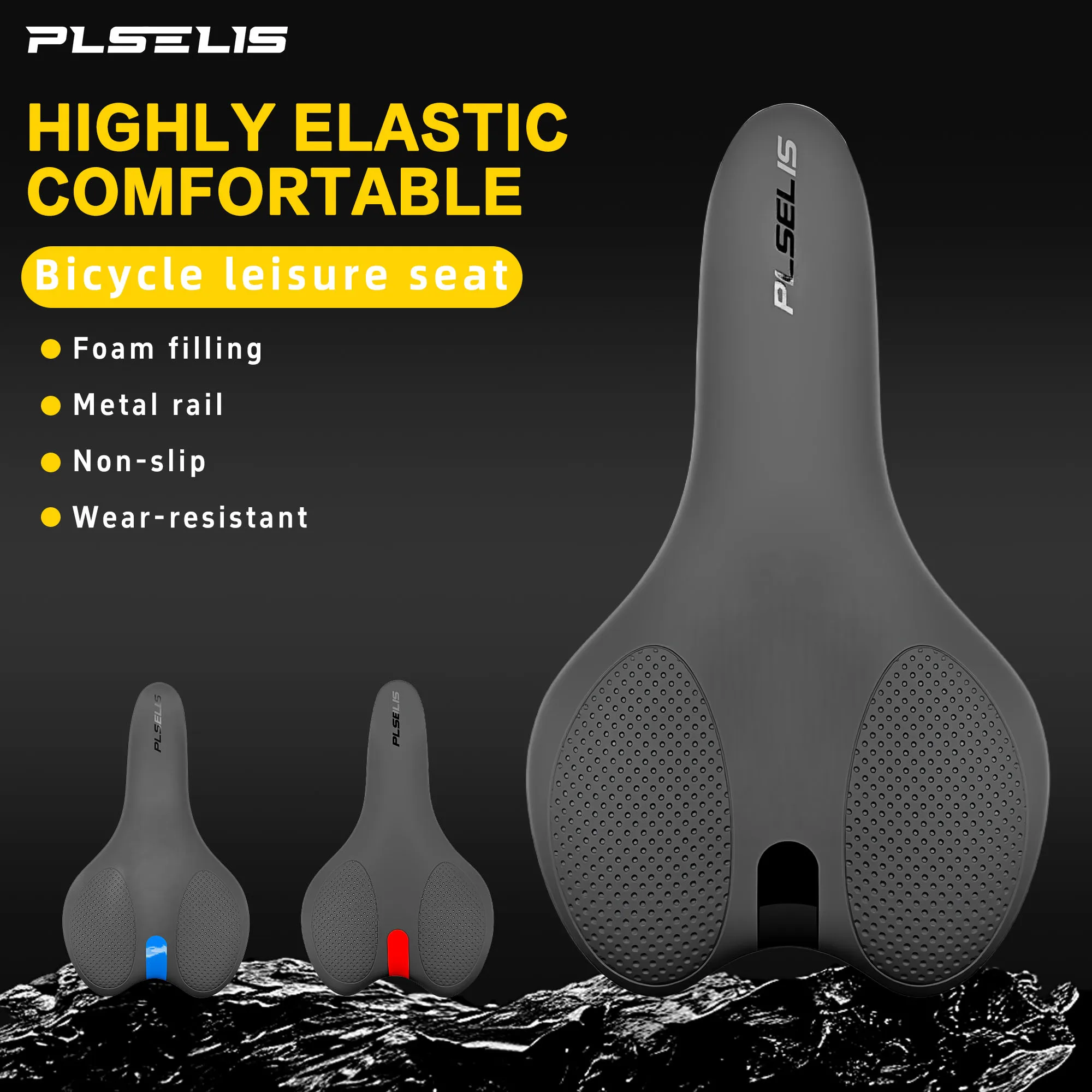 Plselis soft sponge hollow breathable road bicycle saddle weighs 358g, comfortable shock absorption ultra strong bicycle seat
Plselis soft sponge hollow breathable road bicycle saddle weighs 358g, comfortable shock absorption ultra strong bicycle seat
