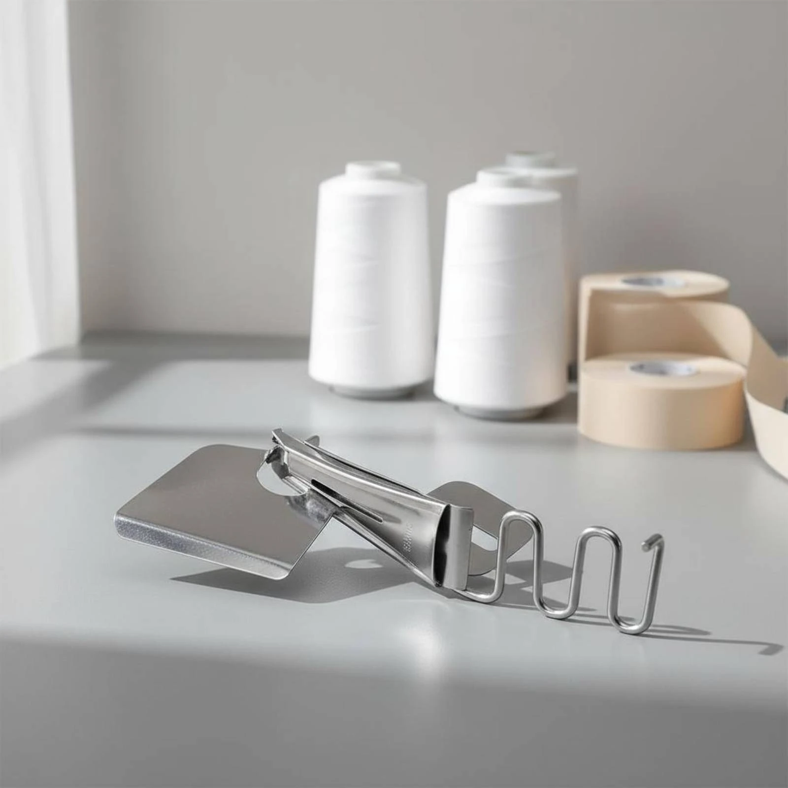 Four Fold Binder Foot Easy Install Double Fold Binder Sewing Machine Binding Attachment Steel Tape Binding Folder 90-Degree
Four Fold Binder Foot Easy Install Double Fold Binder Sewing Machine Binding Attachment Steel Tape Binding Folder 90-Degree