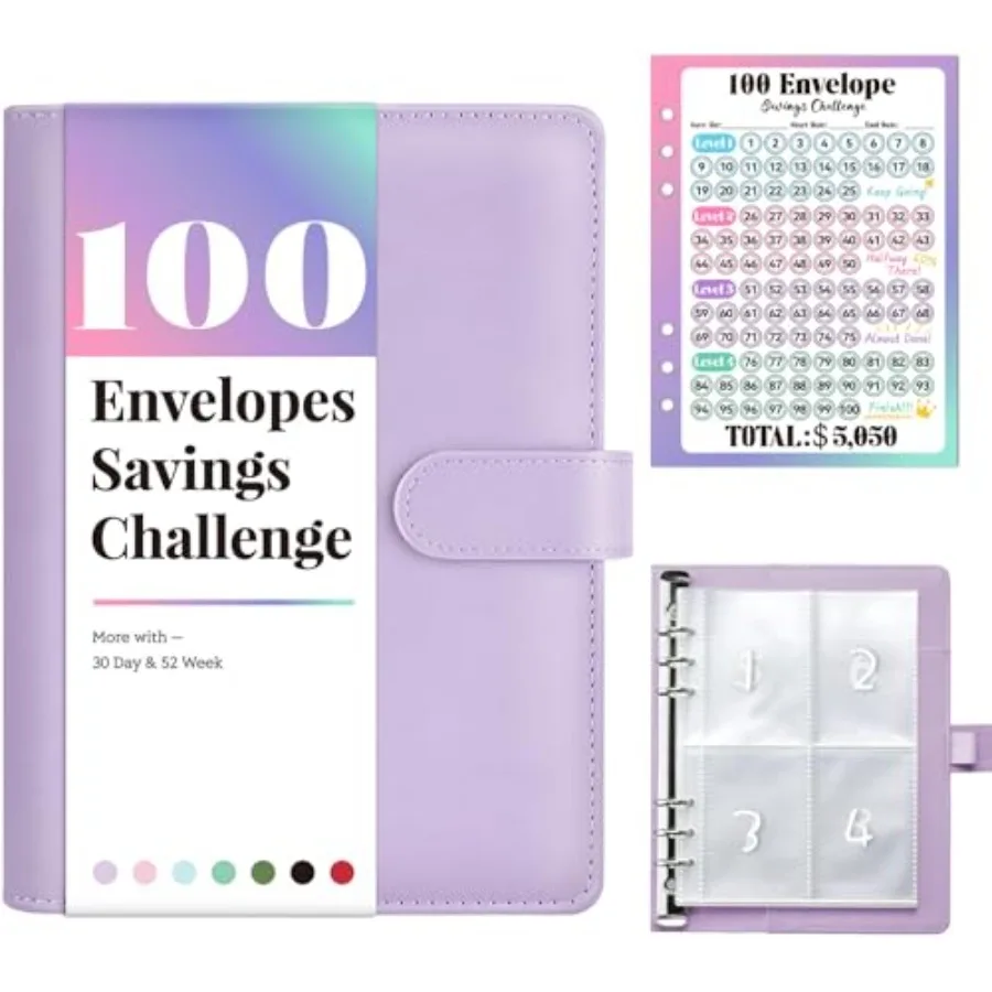 100 Envelopes Money Saving Challenge, Savings Challenges Book with Envelopes and Challenge Tracker, Motivational Process to Sav
100 Envelopes Money Saving Challenge, Savings Challenges Book with Envelopes and Challenge Tracker, Motivational Process to Sav