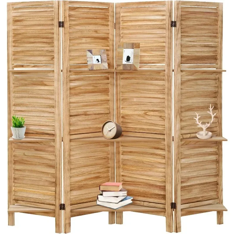 4 Bamboo Woven Panel Room Partition with Shelf 5.6 Foot Wooden Room Divider Folding Screen Wooden Wall Divider and Folding Priva
4 Bamboo Woven Panel Room Partition with Shelf 5.6 Foot Wooden Room Divider Folding Screen Wooden Wall Divider and Folding Priva