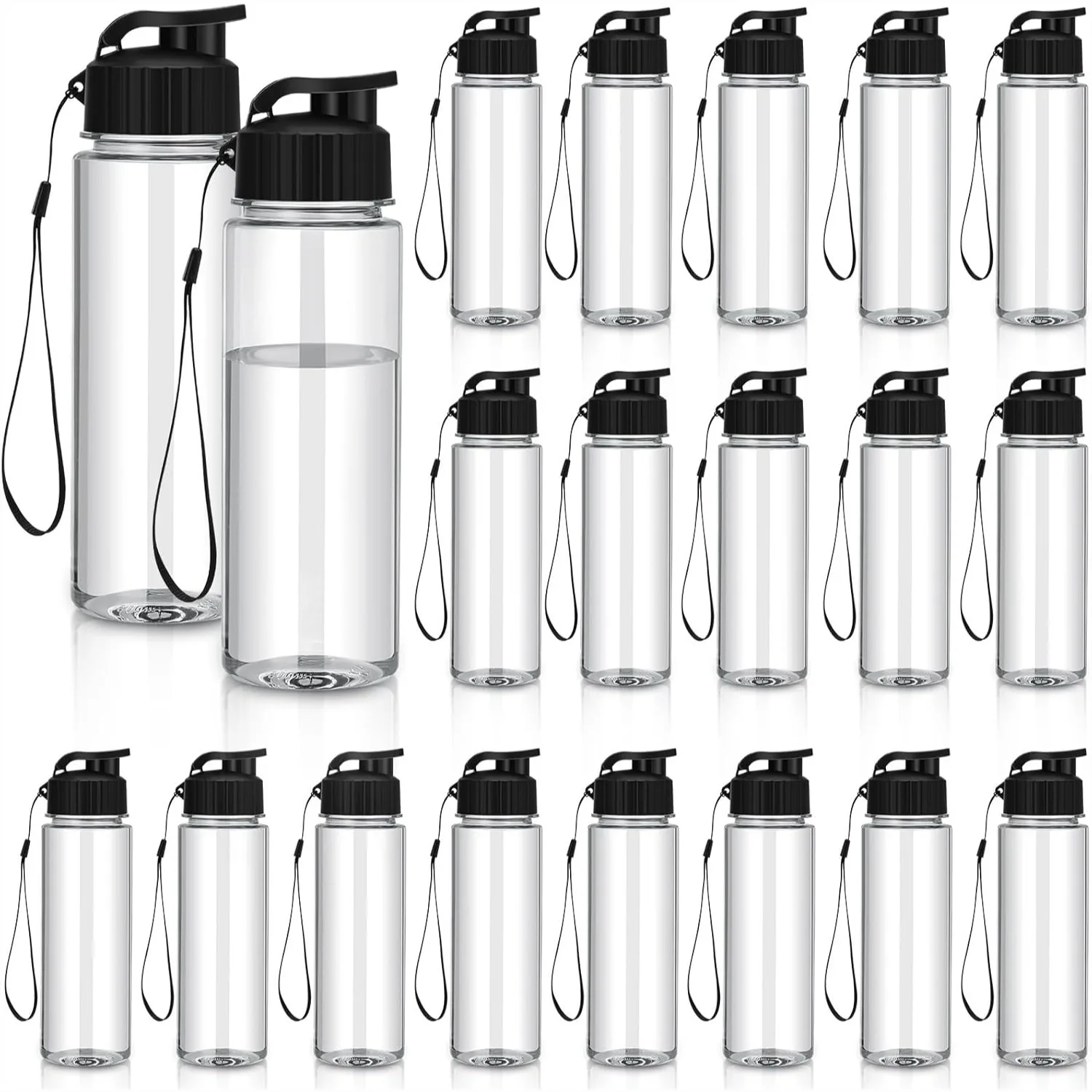 20 Pack 17 oz Plastic Water Bottles Bulk for Sports Gym, Leak Proof Flip Top Reusable Bottles for Outdoor Party
20 Pack 17 oz Plastic Water Bottles Bulk for Sports Gym, Leak Proof Flip Top Reusable Bottles for Outdoor Party