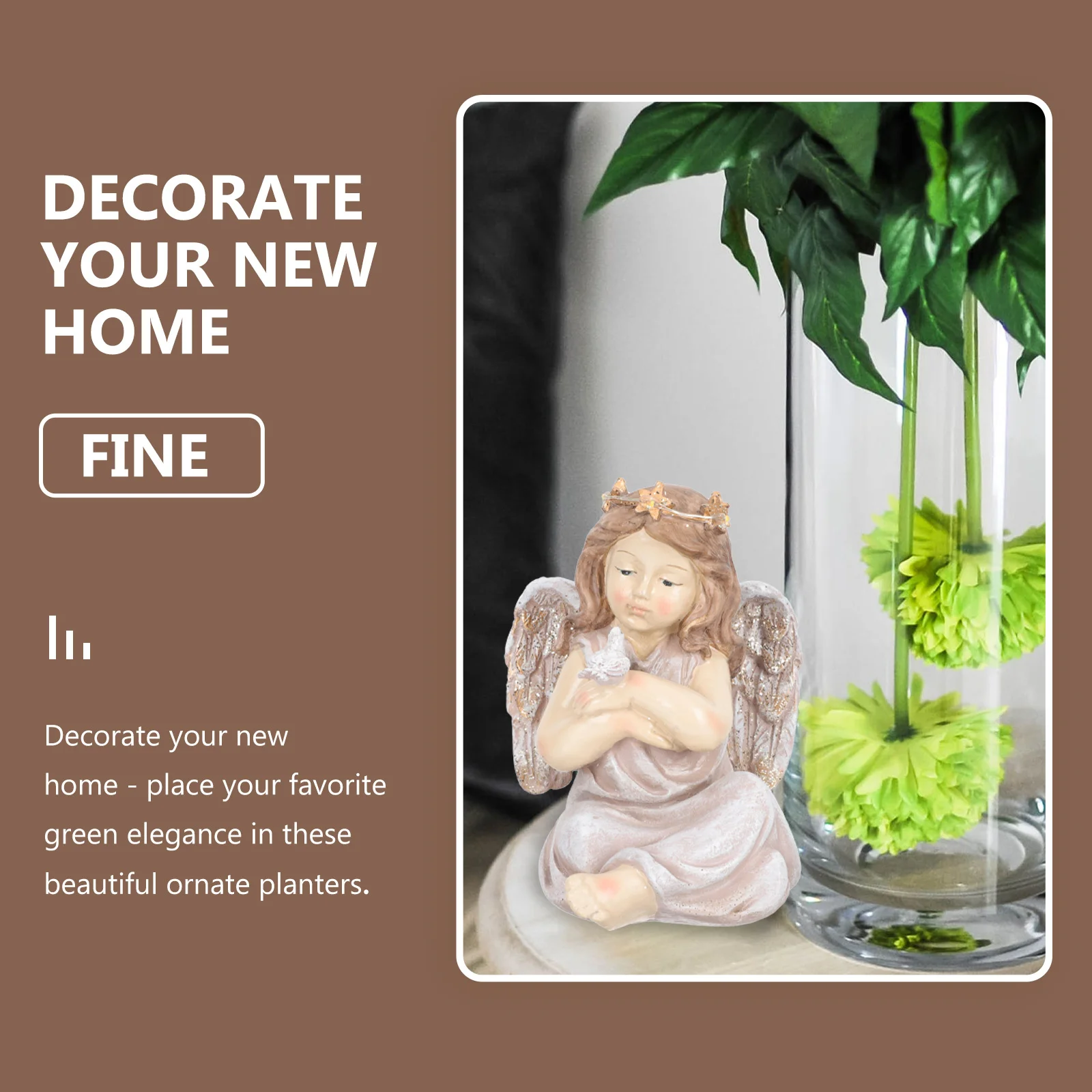 Resin Angel Statue Retro Style Desktop Decoration Ornament Display Resin Angel-Shaped Figurine
Resin Angel Statue Retro Style Desktop Decoration Ornament Display Resin Angel-Shaped Figurine
