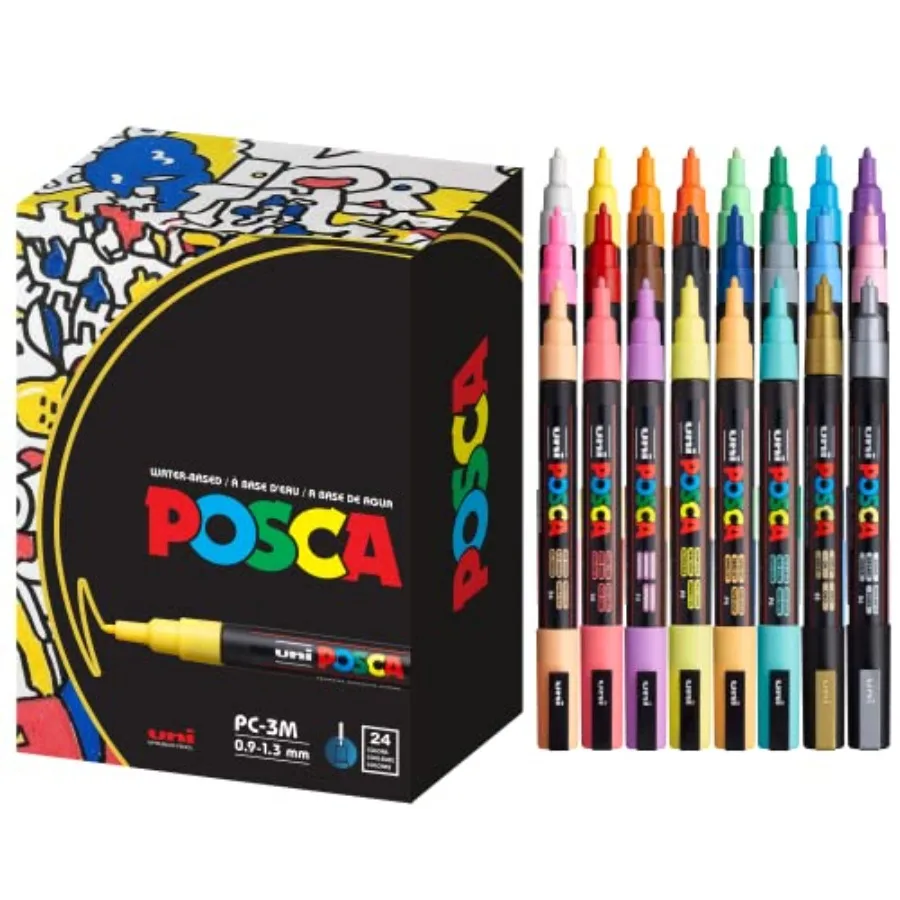 Paint Markers, 3M Fine Point Acrylic Paint Pens with Reversible Tips, Art Supplies For Gifts, Decorations, Fabric, Metal, Glass
Paint Markers, 3M Fine Point Acrylic Paint Pens with Reversible Tips, Art Supplies For Gifts, Decorations, Fabric, Metal, Glass