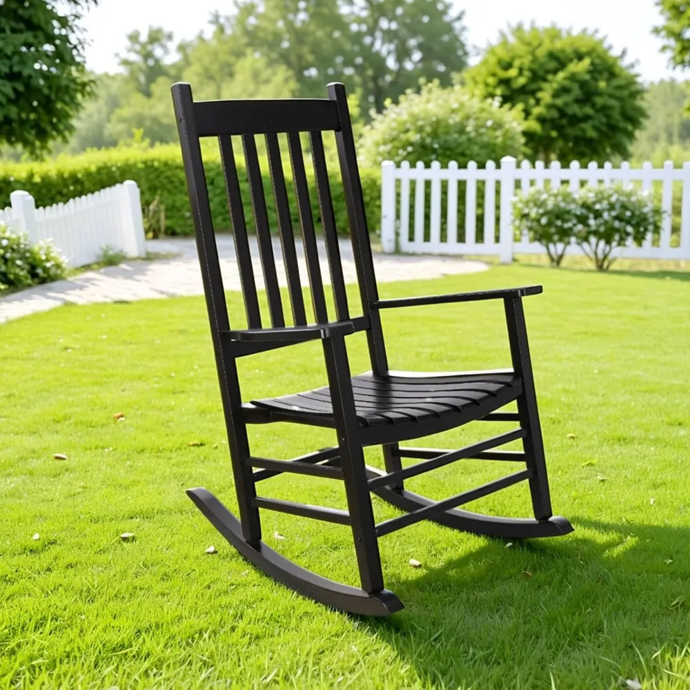 Solid Wood Outdoor Rocking Chair with High Back & Oversized Seat - 300lb Capacity Wooden Rocking Chair, Easy Assembly,
Solid Wood Outdoor Rocking Chair with High Back & Oversized Seat - 300lb Capacity Wooden Rocking Chair, Easy Assembly,