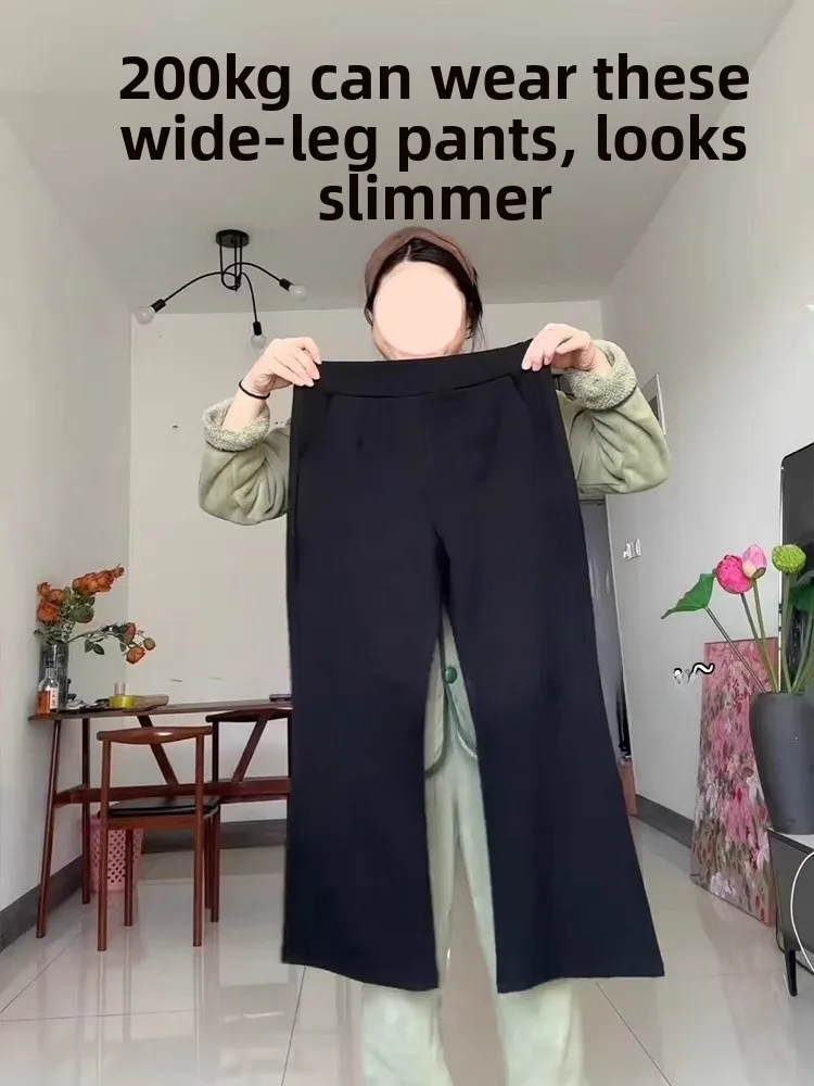 Bla High Waist Elastic Wide Leg Pants Women's Spring New Sle plus Size Slimming Casual Bell Bot Trousers
Bla High Waist Elastic Wide Leg Pants Women's Spring New Sle plus Size Slimming Casual Bell Bot Trousers