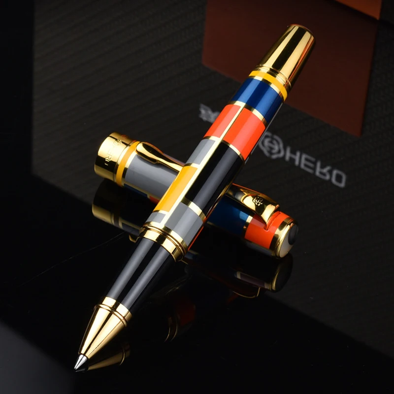 Hero 767 Art Series Red Blue Yellow Colorful Squares Roller Ball Ballpoint Pen Gold Trim Professional Office Stationery Writing
Hero 767 Art Series Red Blue Yellow Colorful Squares Roller Ball Ballpoint Pen Gold Trim Professional Office Stationery Writing