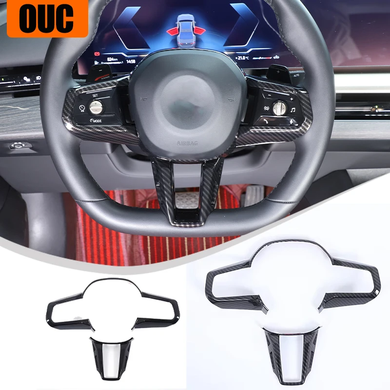 ABS Carbon Fiber Car Steering Wheel Frame Cover Trim Sticker For BMW 5 Series G60 2024 2025 Car Interior Accessories
ABS Carbon Fiber Car Steering Wheel Frame Cover Trim Sticker For BMW 5 Series G60 2024 2025 Car Interior Accessories