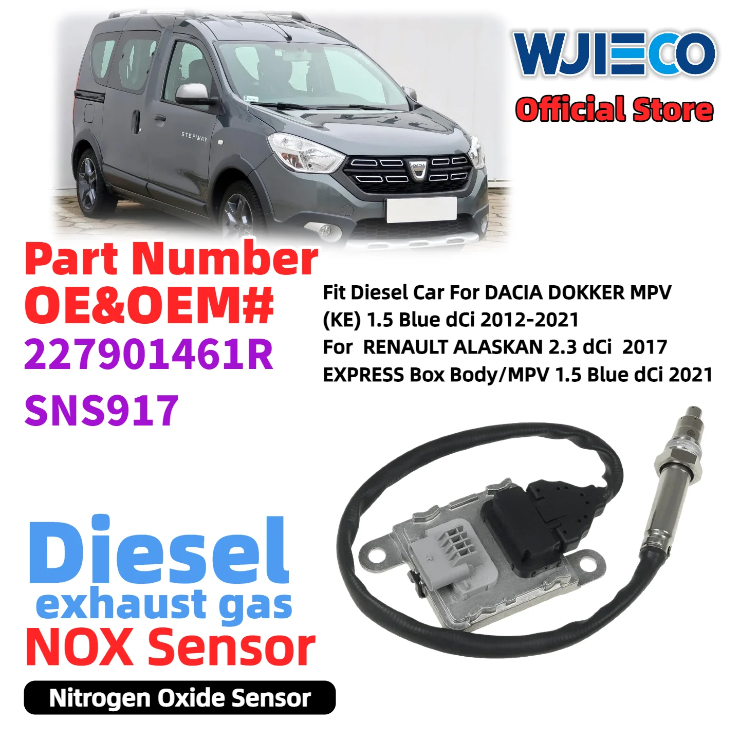 Датчик NOx WJIECO (227901461R, SNS917) для RENAULT ALASKAN 2.3 dCi, EXPRESS Box Body MPV 1.5 Blue dCi
Датчик NOx WJIECO (227901461R, SNS917) для RENAULT ALASKAN 2.3 dCi, EXPRESS Box Body MPV 1.5 Blue dCi