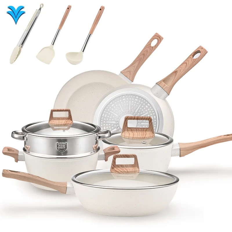 Heavy Thick Soup Pot Set Nonstick Aluminum Thickened Nonstick Wok Pan 12piece Kitchen Utensils Set Juego De Ollas Cookware Set
Heavy Thick Soup Pot Set Nonstick Aluminum Thickened Nonstick Wok Pan 12piece Kitchen Utensils Set Juego De Ollas Cookware Set