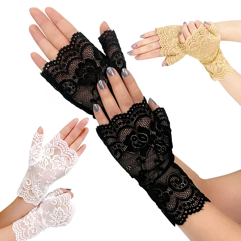 Summer Sexy Lace Rose Flower Gloves Women Half Finger Sunscreen Short Gloves Female Driving Cycling Fingerless Mitten Guantes
Summer Sexy Lace Rose Flower Gloves Women Half Finger Sunscreen Short Gloves Female Driving Cycling Fingerless Mitten Guantes