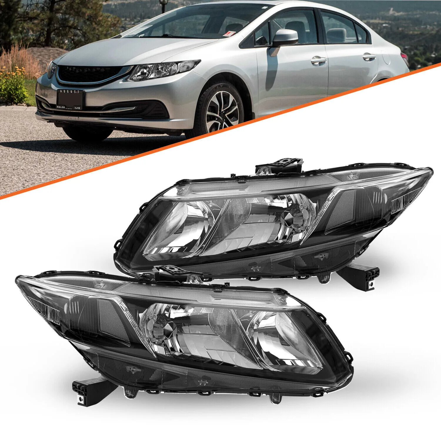 For 2012-2015 Honda Civic Sedan 12-13 Coupe Black Headlights Clear Corner Lamps
For 2012-2015 Honda Civic Sedan 12-13 Coupe Black Headlights Clear Corner Lamps