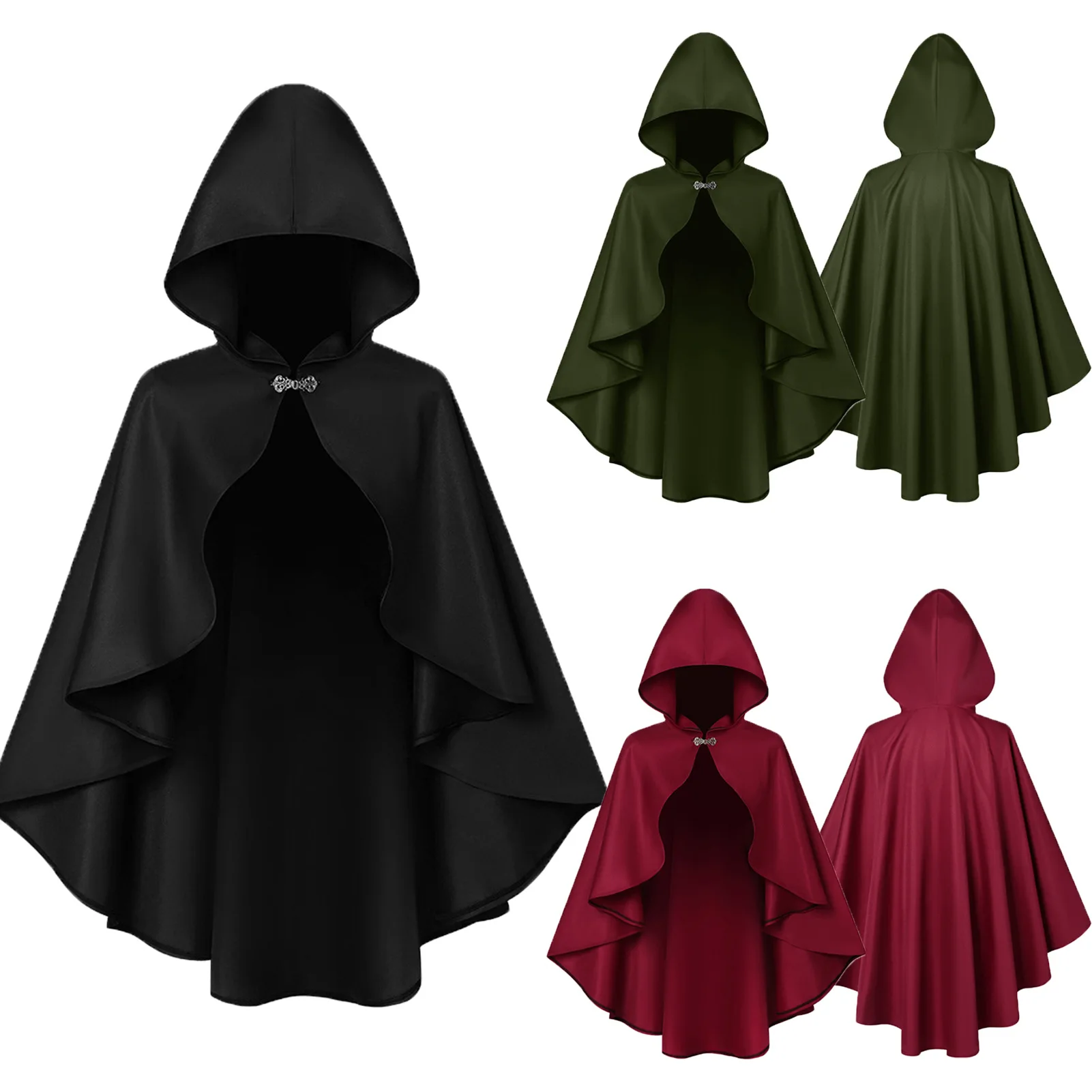 Halloween Vintage Hooded Cloak Renaissance Period Adult Medieval Shoulder Shawl Stage Performance Costume Polyester Material
Halloween Vintage Hooded Cloak Renaissance Period Adult Medieval Shoulder Shawl Stage Performance Costume Polyester Material