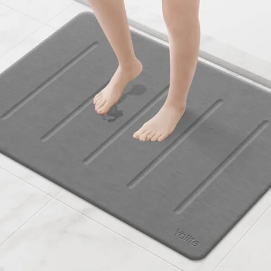Stone Bath Mat Large, 32" x 20" Diatomaceous Earth Bath Mat for Bathroom, Super Absorbent Quick Drying Bathroom Stone Mat, Non-
Stone Bath Mat Large, 32" x 20" Diatomaceous Earth Bath Mat for Bathroom, Super Absorbent Quick Drying Bathroom Stone Mat, Non-