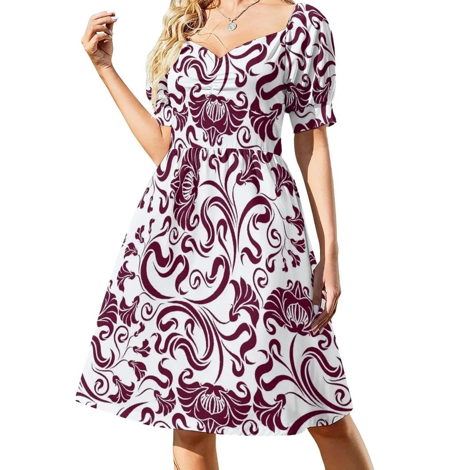 Texas - Floral Short-Sleeved Dress women's luxury party dress Women's evening dress
Texas - Floral Short-Sleeved Dress women's luxury party dress Women's evening dress