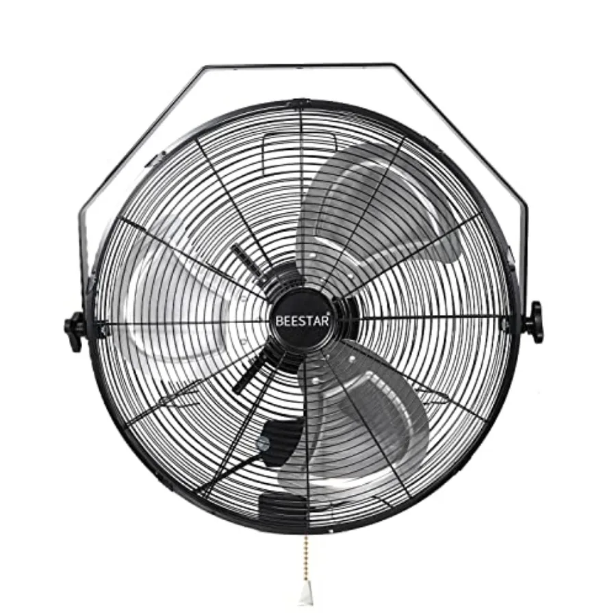 High Velocity Wall Mount Fan, Industrial Fan with 3 Speed Commercial Ventilation, Easy Operation and 270 Degree Tilting, Metal
High Velocity Wall Mount Fan, Industrial Fan with 3 Speed Commercial Ventilation, Easy Operation and 270 Degree Tilting, Metal