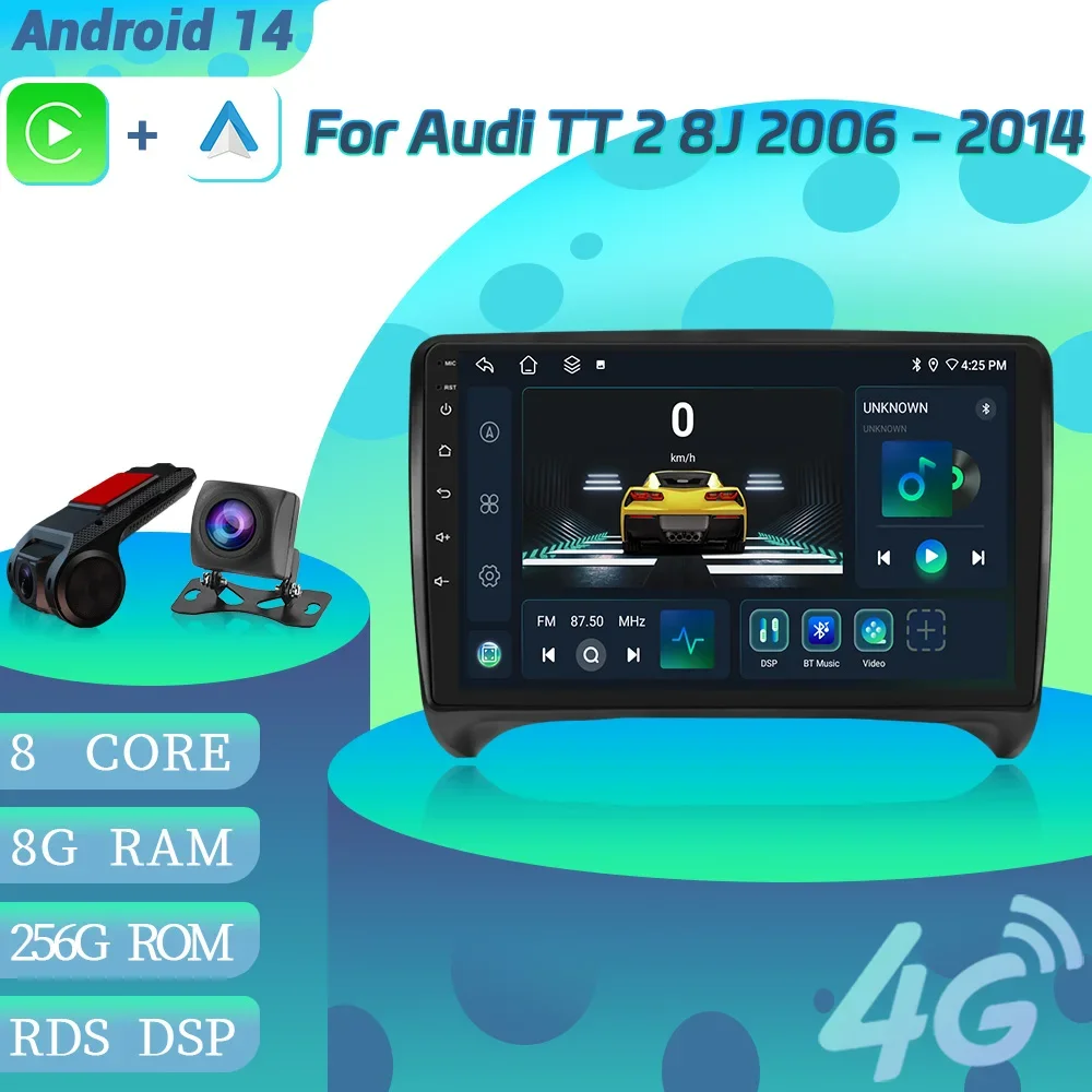 4G GPS Android 14 для Audi TT 2 8J 2006-2014 Автомобильный радиоприемник Видеоплеер Мультимедийная навигация Стерео Bluetooth Carplay Сенсорный экран
4G GPS Android 14 для Audi TT 2 8J 2006-2014 Автомобильный радиоприемник Видеоплеер Мультимедийная навигация Стерео Bluetooth Carplay Сенсорный экран