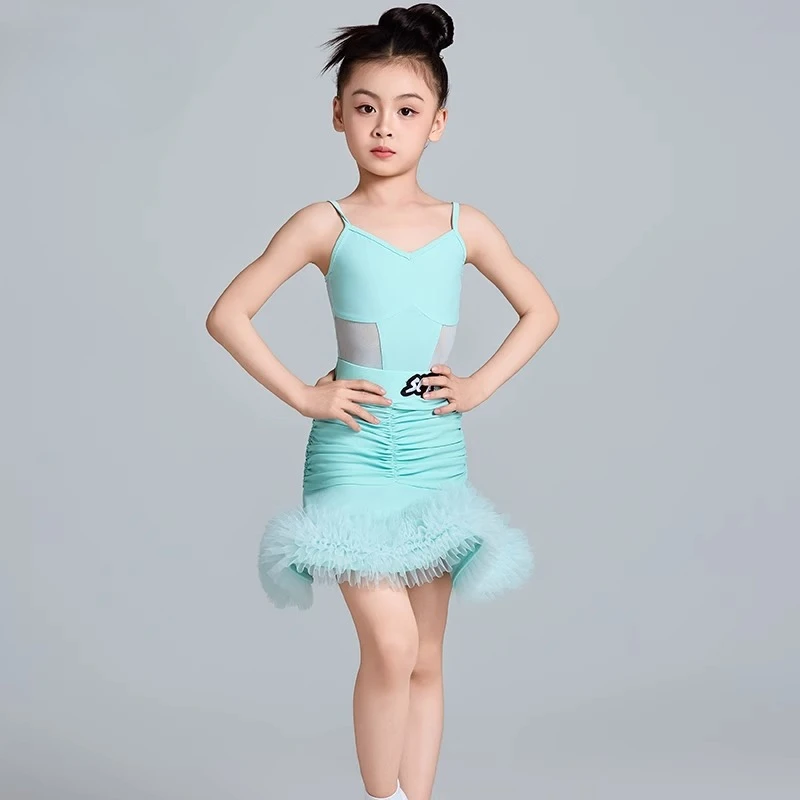 Halter top Latin Dance Training Costume Girl New Children's Performance Costume Competition Regulations Latin dance dress
Halter top Latin Dance Training Costume Girl New Children's Performance Costume Competition Regulations Latin dance dress