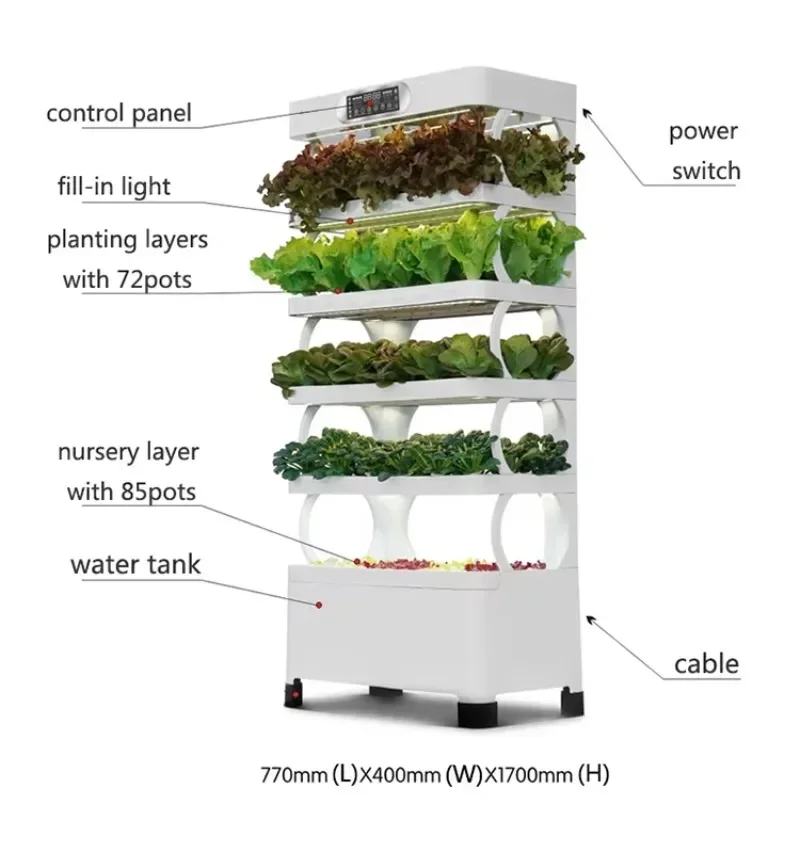Cross-borderNew Farm Garden Indoor LED Light Hydroponic Vegetable Planting Machines
Cross-borderNew Farm Garden Indoor LED Light Hydroponic Vegetable Planting Machines