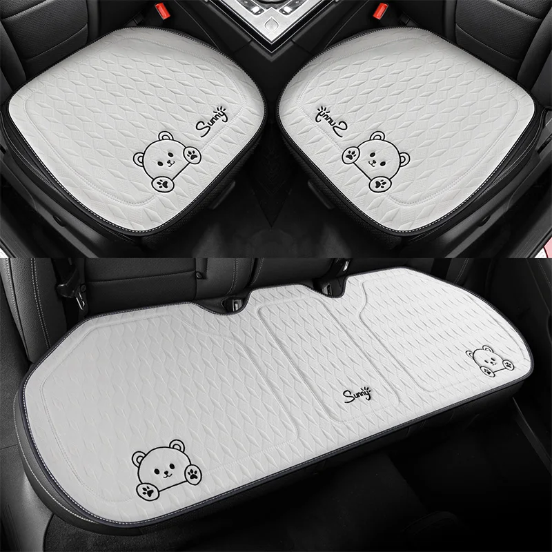 3pcs Ice Silk Cartoon Sun Bear Embroidered Car Seat Covers Soft Comfortable Breathable Fit Most Cars
3pcs Ice Silk Cartoon Sun Bear Embroidered Car Seat Covers Soft Comfortable Breathable Fit Most Cars