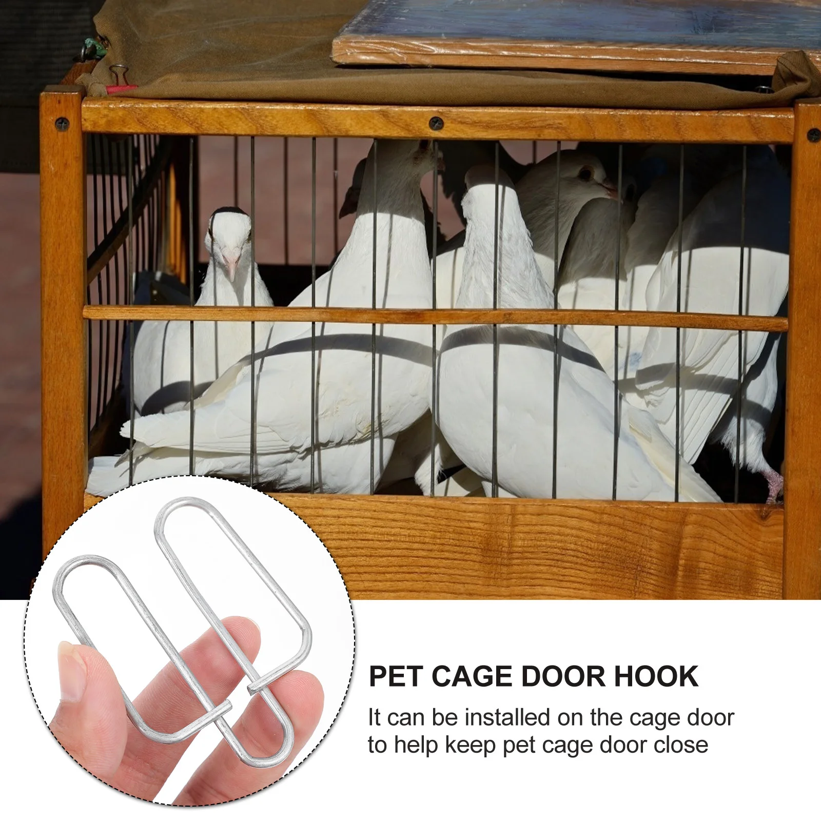 6 Sets Rabbit Cage Door Spring Hooks Silver Rust Resistant Stainless Steel Lock Hook for Bird Pigeon Hamster Cage Accessory
6 Sets Rabbit Cage Door Spring Hooks Silver Rust Resistant Stainless Steel Lock Hook for Bird Pigeon Hamster Cage Accessory