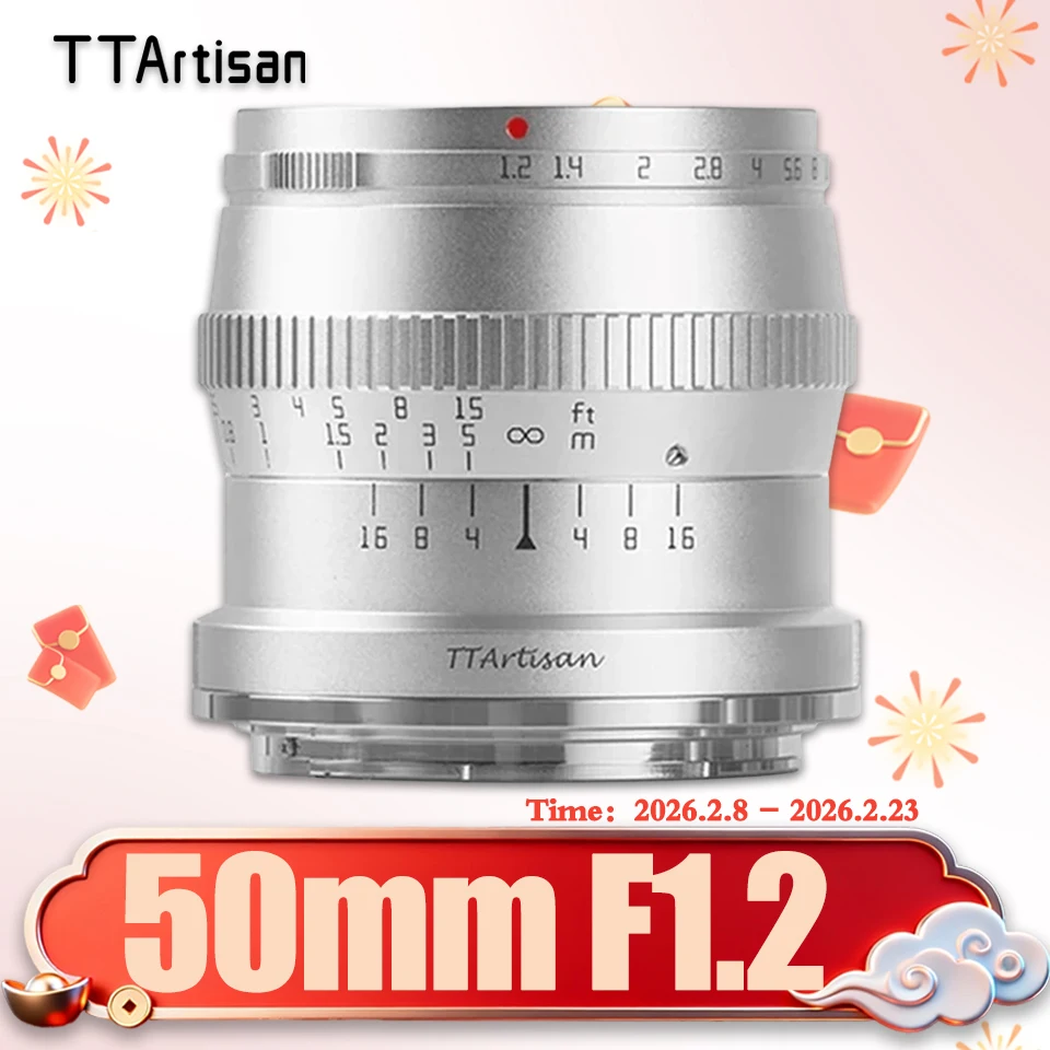 TTArtisan 50 мм F1.2 MF APS-C Объектив для портретной камеры для фотографии с Sony A6000 A6500 A7 A9 Fuji X-T4 Canon M5 Nikon Z5
TTArtisan 50 мм F1.2 MF APS-C Объектив для портретной камеры для фотографии с Sony A6000 A6500 A7 A9 Fuji X-T4 Canon M5 Nikon Z5