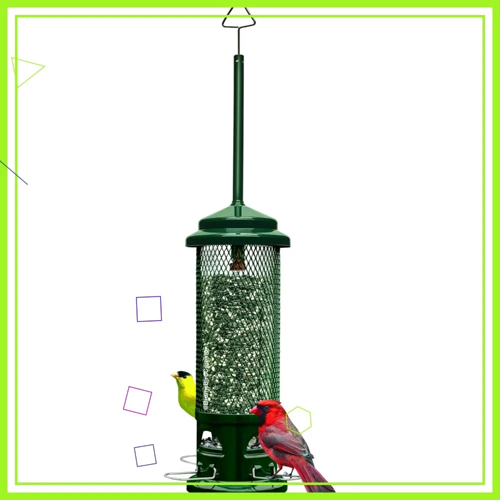 Squirrel-Proof Bird Feeder for Wild Birds – 4 Metal Perches, 2.6 lb Capacity, Easy Clean, Green
Squirrel-Proof Bird Feeder for Wild Birds – 4 Metal Perches, 2.6 lb Capacity, Easy Clean, Green