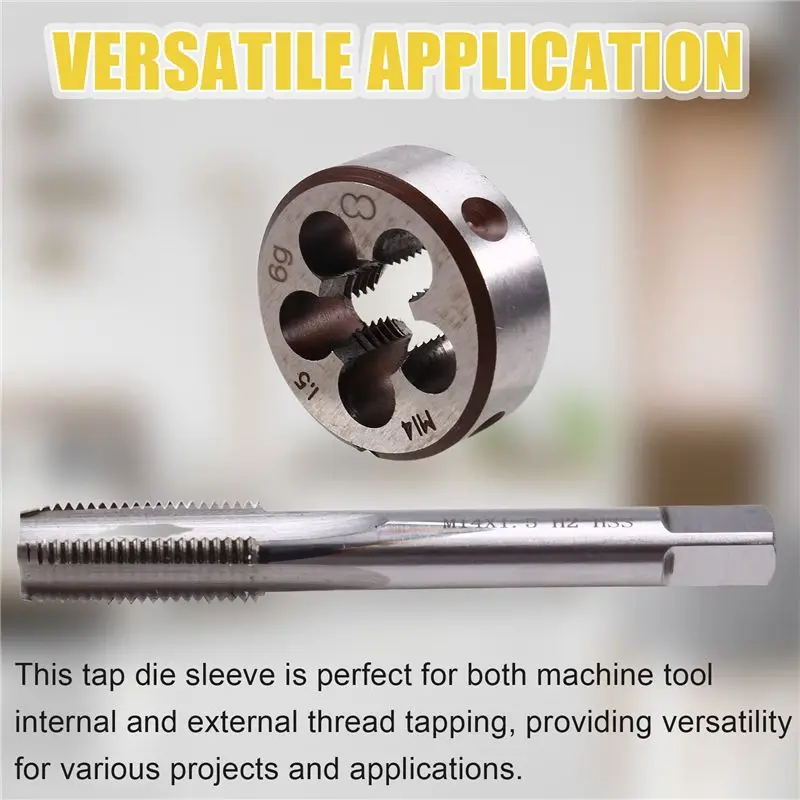 Hot Trend-2Pcs M14*1.5 Tap Die Set High Speed Steel Tap Die Sleeve Used For Machine Tool Internal And External Thread Tapping
Hot Trend-2Pcs M14*1.5 Tap Die Set High Speed Steel Tap Die Sleeve Used For Machine Tool Internal And External Thread Tapping