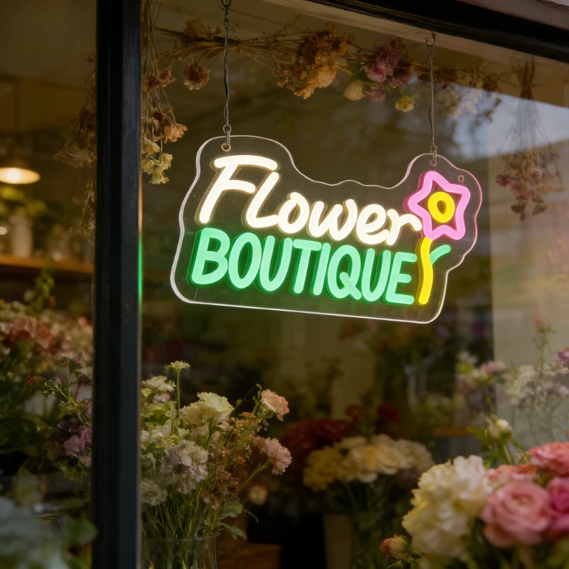 Светодиодная неоновая вывеска Flower BOUTIQUE для витрин цветочных магазинов, оформления стен, создания романтической атмосферы, декоративное освещение для дома
Светодиодная неоновая вывеска Flower BOUTIQUE для витрин цветочных магазинов, оформления стен, создания романтической атмосферы, декоративное освещение для дома