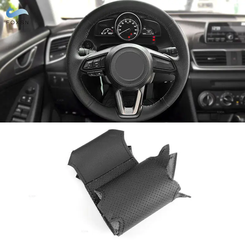 For Mazda 3 Axela 6 Atenza CX-5 CX-9 2017-2019 CX-3 CX-4 2018 2019 CX-8 Braids on Steering Wheel Cover Black Perforated Leather
For Mazda 3 Axela 6 Atenza CX-5 CX-9 2017-2019 CX-3 CX-4 2018 2019 CX-8 Braids on Steering Wheel Cover Black Perforated Leather