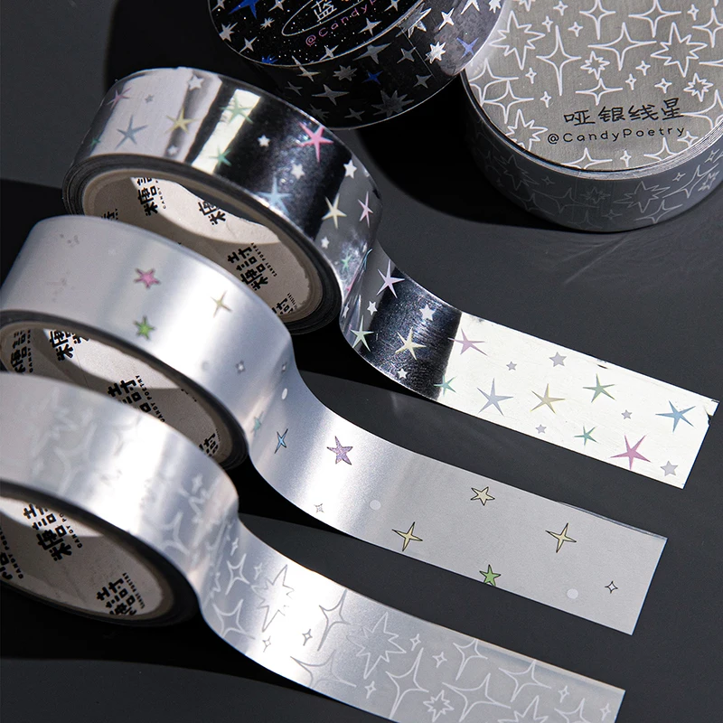 Broken Ink Star River Series Tape Stickers Decorative Collage Adhesive Flash Sand PET Decoration Adhesive Tape Planner Tapes
Broken Ink Star River Series Tape Stickers Decorative Collage Adhesive Flash Sand PET Decoration Adhesive Tape Planner Tapes