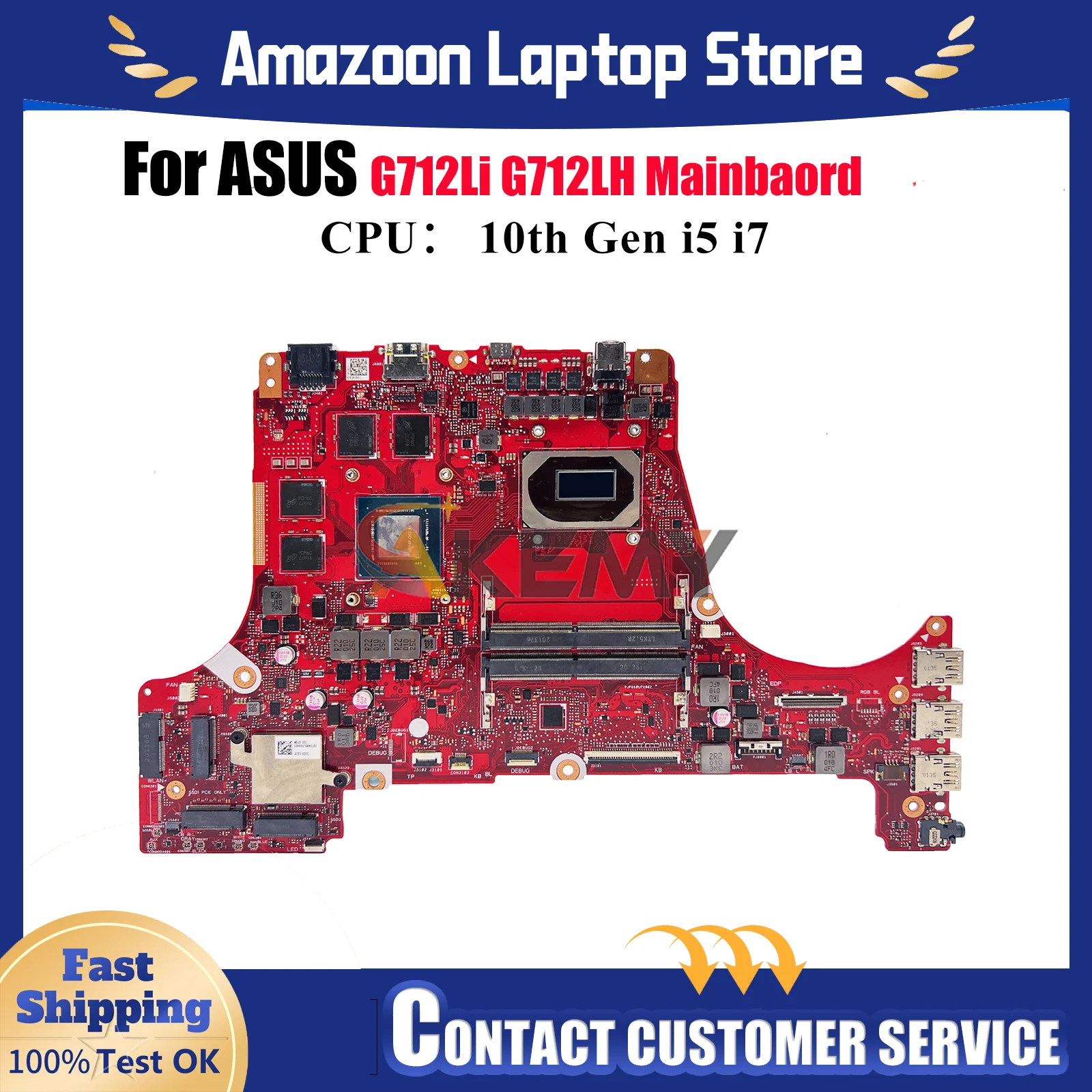 G712LI Laptop Motherboard For ASUS ROG Strix G17 G712LH G712L G712Li Notebook Mainboard With 10th Gen i5 i7 100% tests OK stk
G712LI Laptop Motherboard For ASUS ROG Strix G17 G712LH G712L G712Li Notebook Mainboard With 10th Gen i5 i7 100% tests OK stk