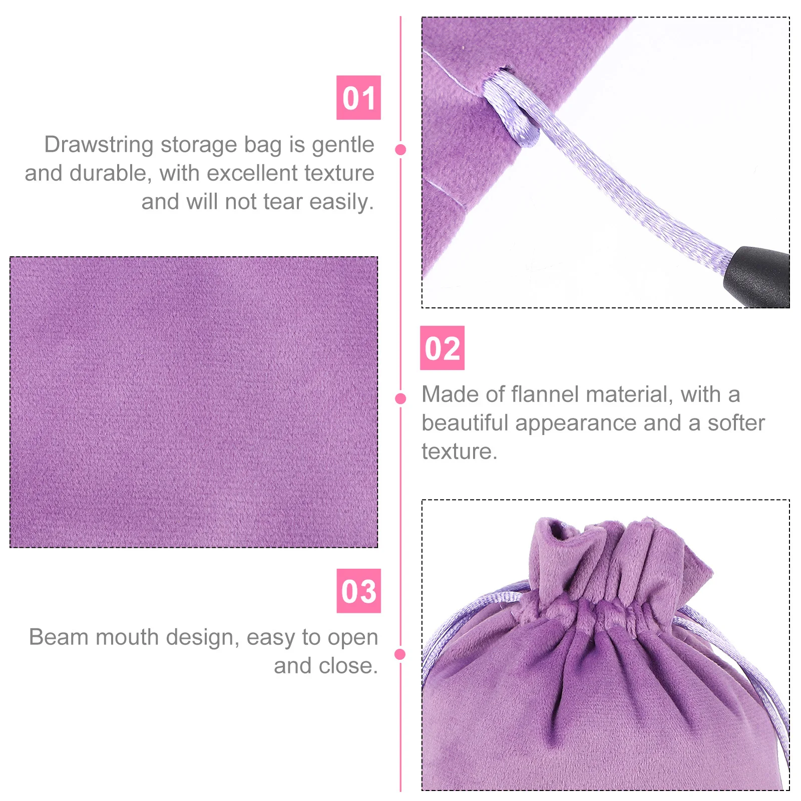 2Pcs Smooth Flannel Jewelry Bag Drawstring Storage Pouch Gift Packaging for Cosmetics Watches Home Use Jewelry Bag
2Pcs Smooth Flannel Jewelry Bag Drawstring Storage Pouch Gift Packaging for Cosmetics Watches Home Use Jewelry Bag