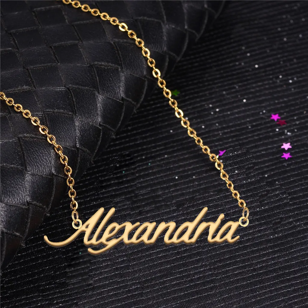 Personalized Alexandria Name Necklace for Women Nameplate Stainless Steel Gold Plated Pendant Birthday Anniversary Jewelry Gift
Personalized Alexandria Name Necklace for Women Nameplate Stainless Steel Gold Plated Pendant Birthday Anniversary Jewelry Gift