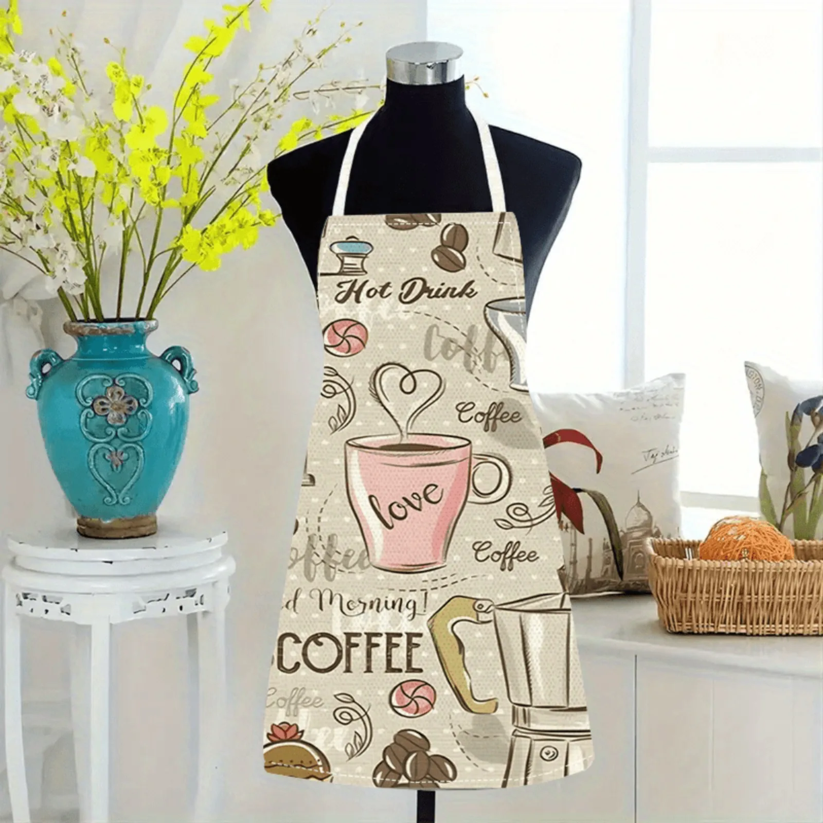 1 Cute Creative Coffee Printed Apron, Coffee Lover Mengchen Guangxiang Couscous Beans Warm Time Home Decoration Sleeveless Cooking Apron, Unisex Reusable Kitchen Accessories
1 Cute Creative Coffee Printed Apron, Coffee Lover Mengchen Guangxiang Couscous Beans Warm Time Home Decoration Sleeveless Cooking Apron, Unisex Reusable Kitchen Accessories