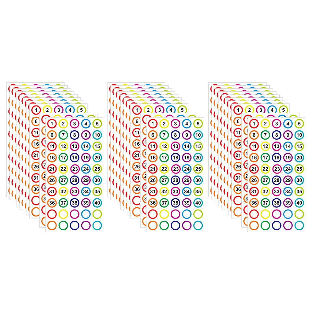 10Sheets Round Number Stickers Colorful Self-Adhesive Labels for DIY Crafts Gift Candy Decoration Home Number Pasters 1-40
10Sheets Round Number Stickers Colorful Self-Adhesive Labels for DIY Crafts Gift Candy Decoration Home Number Pasters 1-40