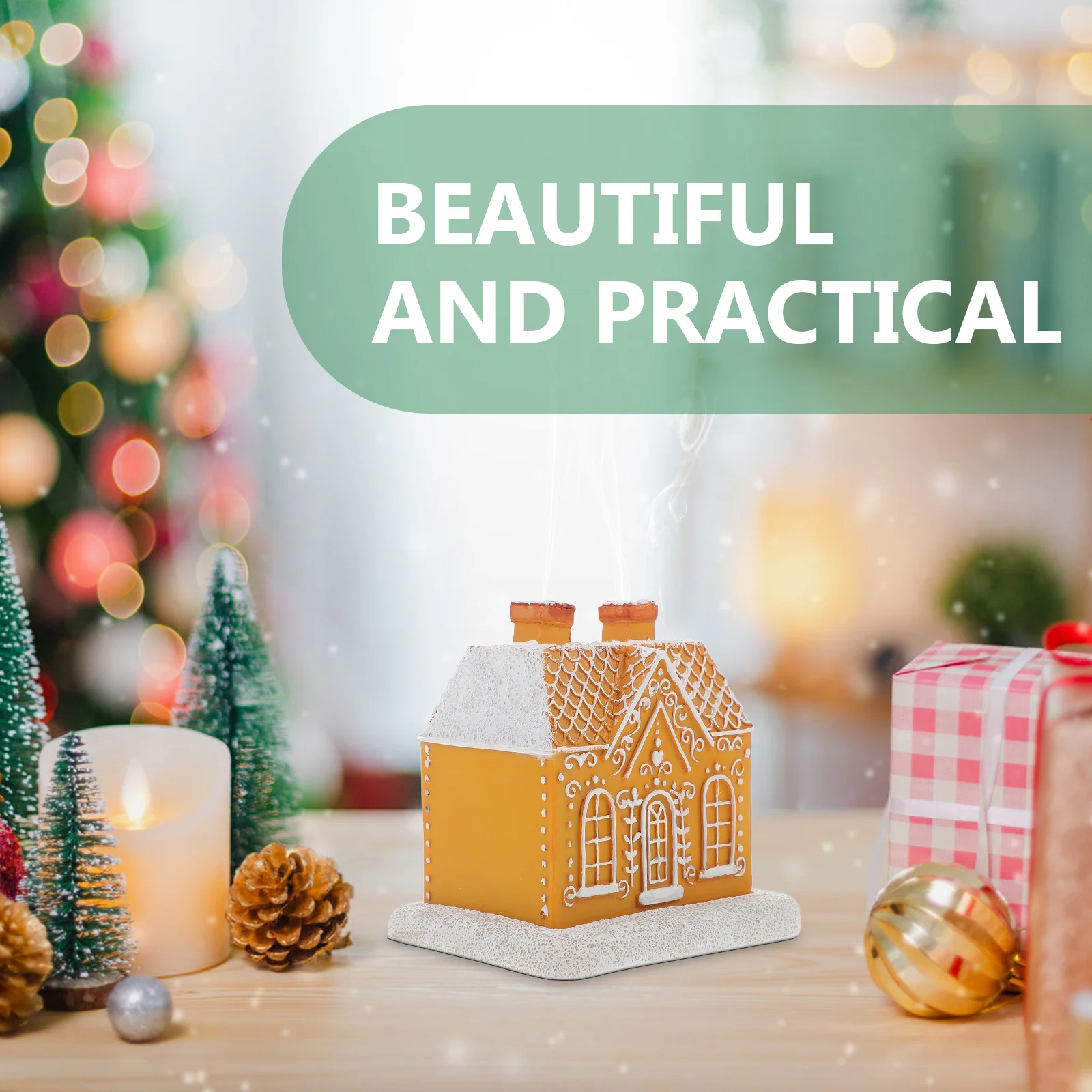 1Set Gingerbread House Incense Burner Resin Craft Hollow Out Design Decorative Aroma Holder for Home Office Desktop Xmas Gift
1Set Gingerbread House Incense Burner Resin Craft Hollow Out Design Decorative Aroma Holder for Home Office Desktop Xmas Gift