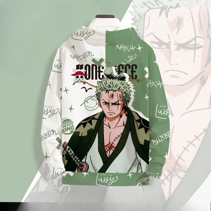 New One Piece anime peripheral cute cartoon autumn and winter hooded Zoro pattern pullover sweatshirt casual large size jacket
New One Piece anime peripheral cute cartoon autumn and winter hooded Zoro pattern pullover sweatshirt casual large size jacket