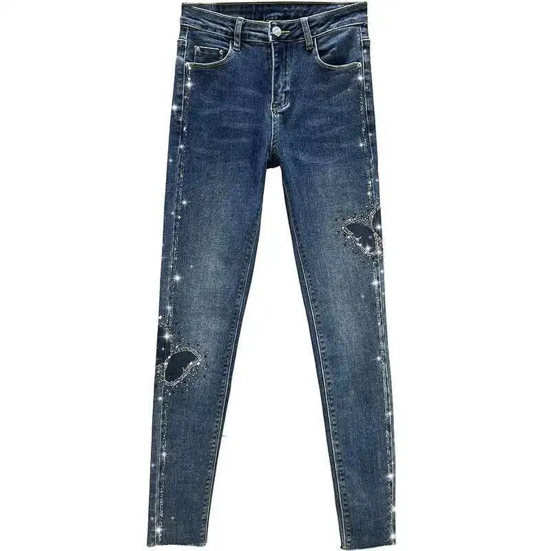 2025 New Women Skinny Jeans High Waist Button Diamond Denim Pants Push Up Trousers Bodycon Pencil Pants Ladies Streetwear Jeans
2025 New Women Skinny Jeans High Waist Button Diamond Denim Pants Push Up Trousers Bodycon Pencil Pants Ladies Streetwear Jeans